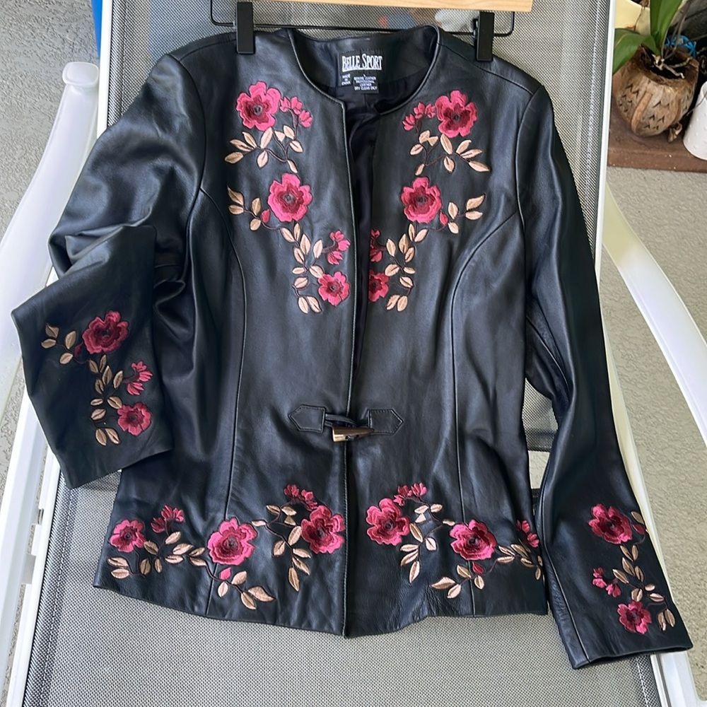Vintage Belle Sport Genuine Black Leather Women Jacket - Picture 4 of 9